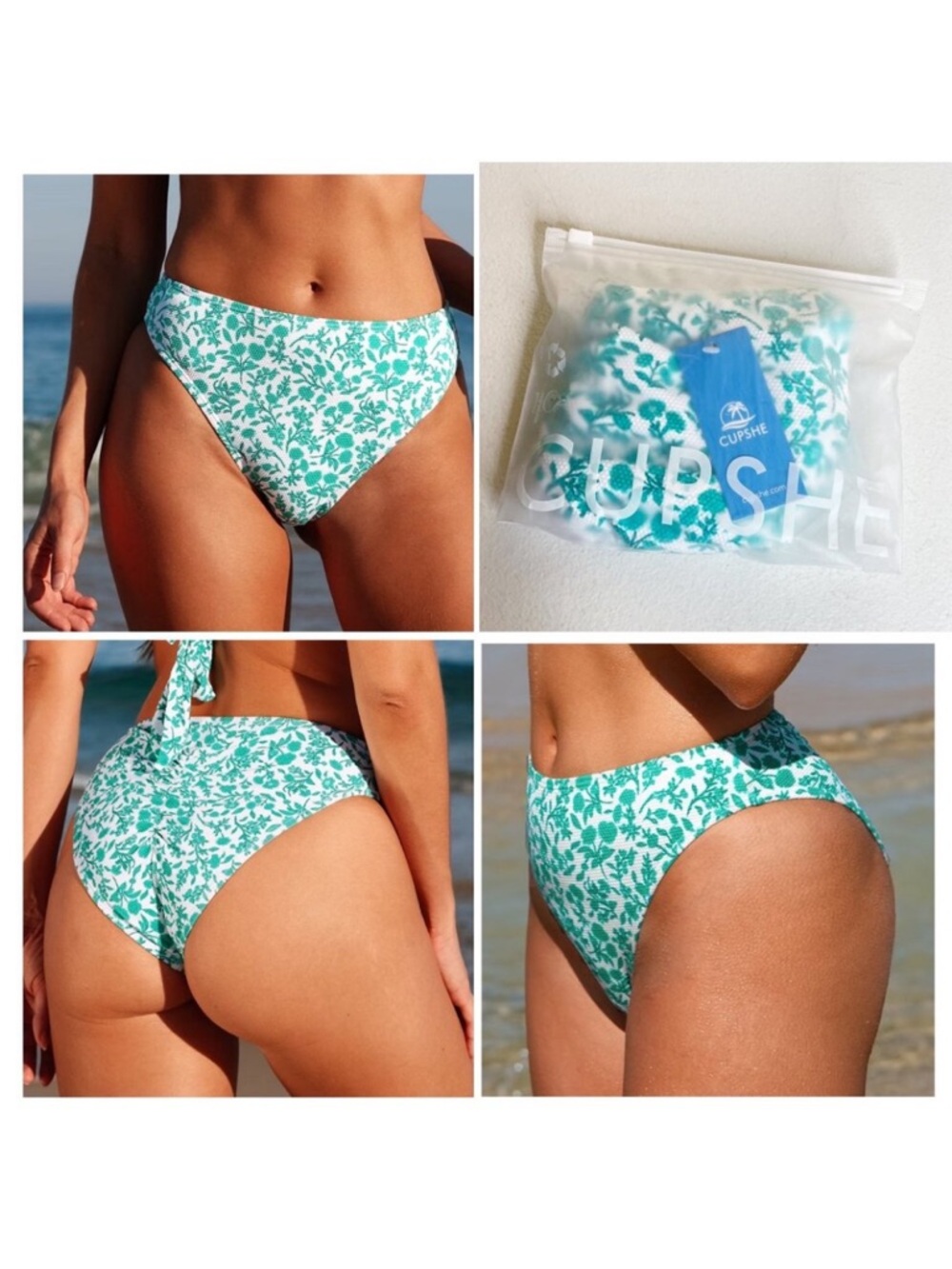 New Cupshe Innocent Flowers Bikini Bottom Size L